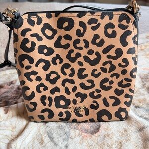 Kate Spade Darcy Graphic Leopard Small Bucket Bag